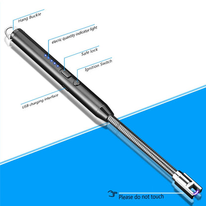 360° Outdoor Kitchen Lighter Usb Rechargeable Portable Electronic Arc Lighter Flexible Neck Safety